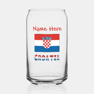 Vaso Con Forma De Lata Personalized Croatia Flag 