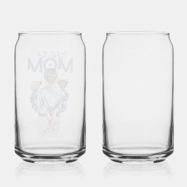 Vaso Con Forma De Lata Personalized Super Mom with Son and Daughter Gift