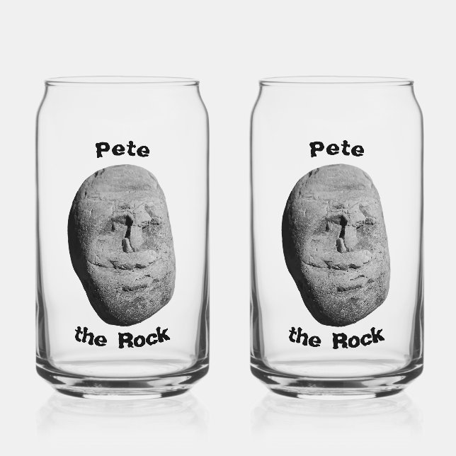 Vaso Con Forma De Lata Pete the Rock Glassware (Anverso)