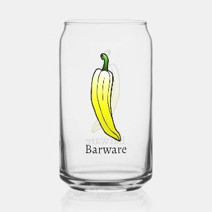Vaso Con Forma De Lata Pimiento Amarillo Largo Dulce