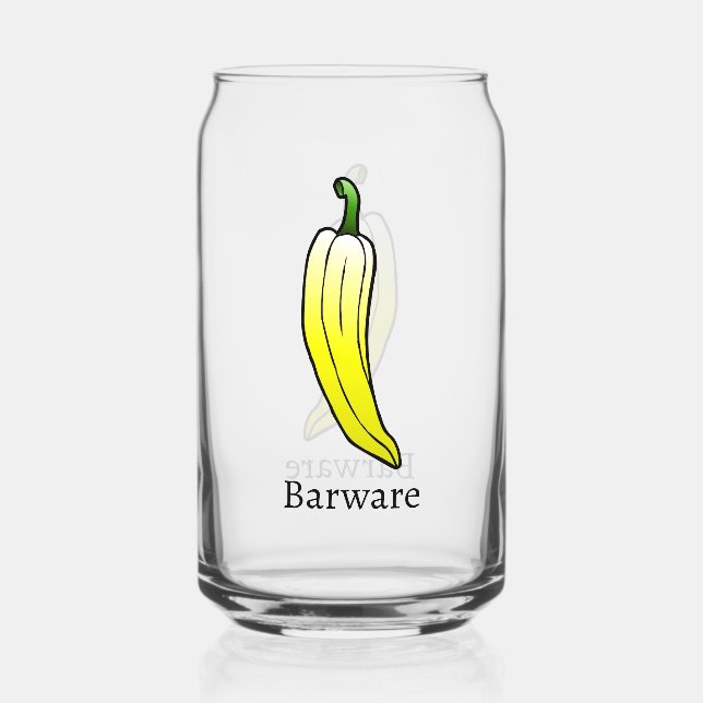 Vaso Con Forma De Lata Pimiento Amarillo Largo Dulce (Anverso)