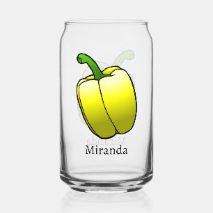 Vaso Con Forma De Lata Pimiento Morrón Amarillo