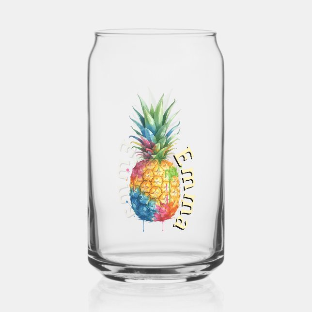 Vaso Con Forma De Lata Piña (Anverso)