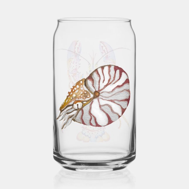 Vaso Con Forma De Lata Pink and Blue Lobster (Reverso )
