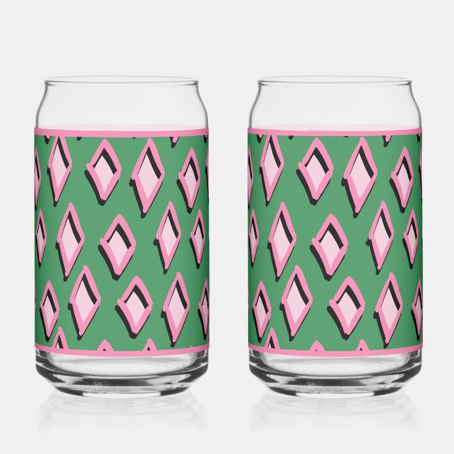 Vaso Con Forma De Lata Pink Diamond Soda Glass (Anverso)