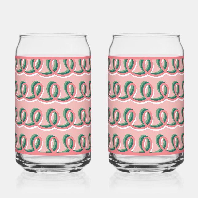 Vaso Con Forma De Lata Pink Loops Soda Glass (Anverso)