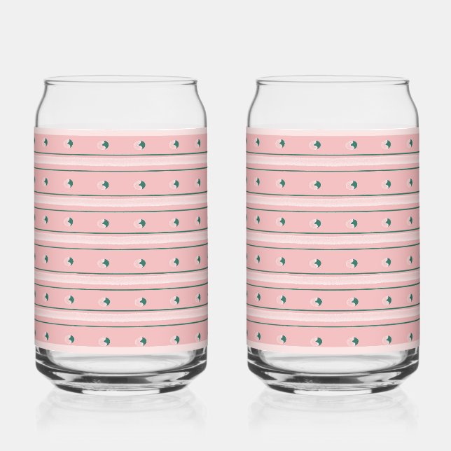 Vaso Con Forma De Lata Pink Stripe Soda Glass (Anverso)