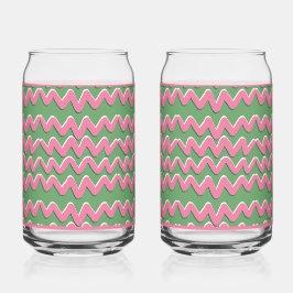 Vaso Con Forma De Lata Pink Wave Soda Glass