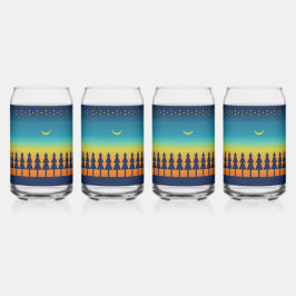 Vaso Con Forma De Lata Pinos del Atardecer del Suroeste Lunar