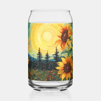 Vaso Con Forma De Lata Pintura de girasoles de Van Gogh