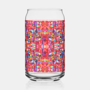 Vaso Con Forma De Lata Pintura de olas abstractas coloridas lindas