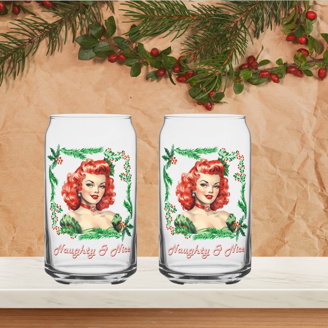 Vaso Con Forma De Lata Pinup de Navidades retro traviesos y bonitos (Subido por el creador)