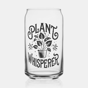 Vaso Con Forma De Lata Plant Whisperer Glass Can