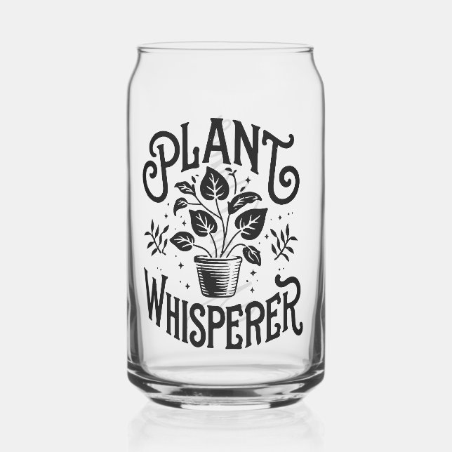 Vaso Con Forma De Lata Plant Whisperer Glass Can (Anverso)
