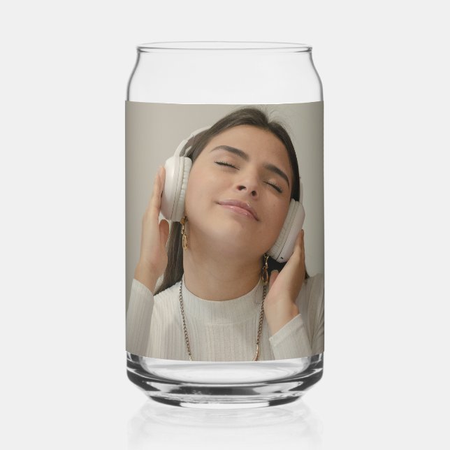 Vaso Con Forma De Lata Plantilla de Foto Personalizada (Anverso)