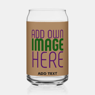 VASO CON FORMA DE LATA PLANTILLA DE TEXTO DE IMAGEN MARRÓN SENCILLA EDITA