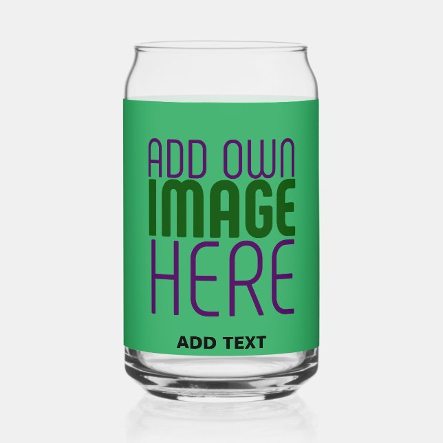 VASO CON FORMA DE LATA PLANTILLA DE TEXTO DE IMAGEN VERDE MODERNA EDITABL (Anverso)