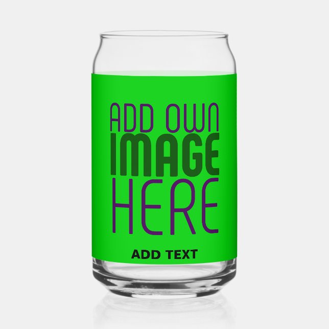 VASO CON FORMA DE LATA PLANTILLA DE TEXTO DE IMAGEN VERDE MODERNA EDITABL (Anverso)