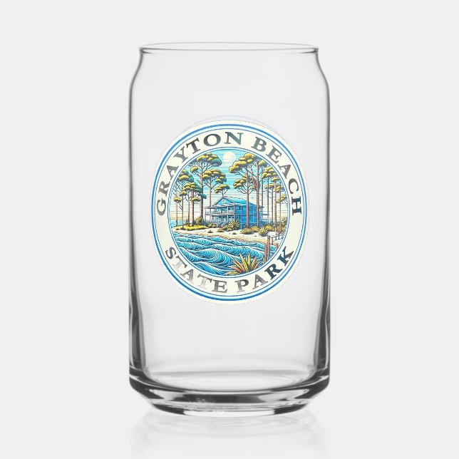 Vaso Con Forma De Lata Playa Grayton Puede Vidrio (Anverso)