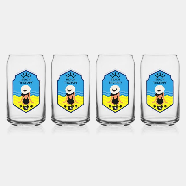 Vaso Con Forma De Lata Playero Esencial de Verano  (Anverso)