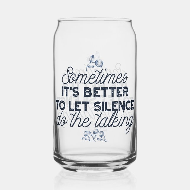 Vaso Con Forma De Lata Poder del silencio - Cita Inspiradora (Anverso)