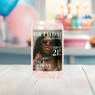 Vaso Con Forma De Lata Portada de revista de fiesta de cumpleaños persona
