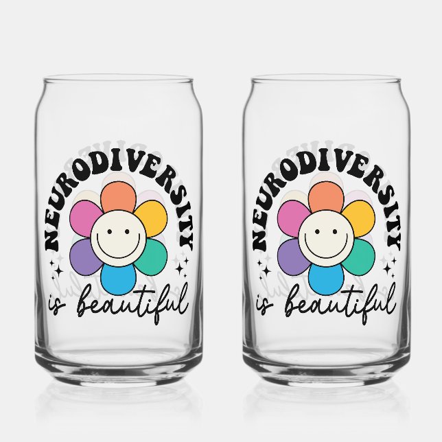 Vaso Con Forma De Lata Positive Neurodiversity Acceptance Quote (Anverso)