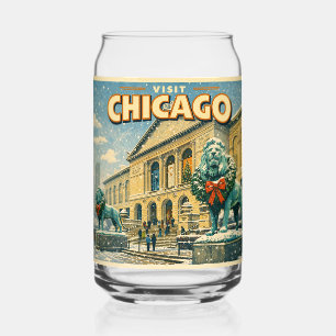 Vaso Con Forma De Lata Póster del Instituto de Arte de Chicago en inviern