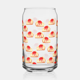 Vaso Con Forma De Lata Postre de queso de cereza