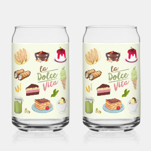 Vaso Con Forma De Lata Postres Dulces Italianos
