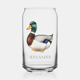 Vaso Con Forma De Lata Preppy Mallard Duck Personalizado