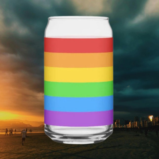 Vaso Con Forma De Lata Pride Pour: Bandera del Arcoíris (Subido por el creador)