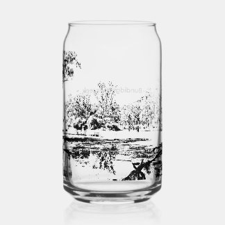 Vaso Con Forma De Lata Printed can glass