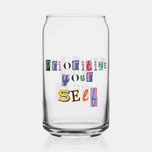 Vaso Con Forma De Lata Prioriza a ti mismo