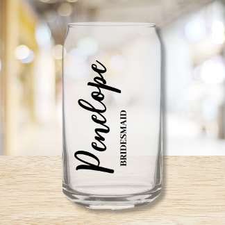 Vaso Con Forma De Lata Propuesta De La Bridesmaid Nombre Y Función Person