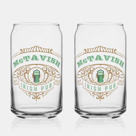 Vaso Con Forma De Lata Pub irlandés personalizado