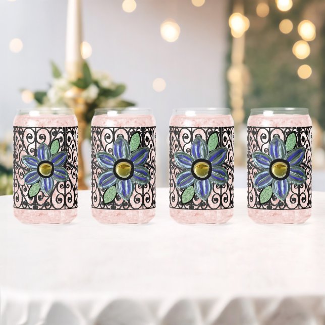 Vaso Con Forma De Lata Puerta de Jardín Floral (Insitu (Boda))