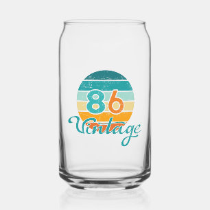 Vaso Con Forma De Lata Puesta de sol retro 86 vintage deteriorada