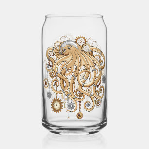 Vaso Con Forma De Lata Pulpo Steampunk Retro Fantasía Mecánica
