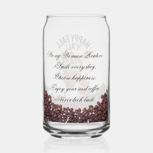 Vaso Con Forma De Lata Pumpkin Spice & Rutina de Mujer Fuerte Vaso de Vid