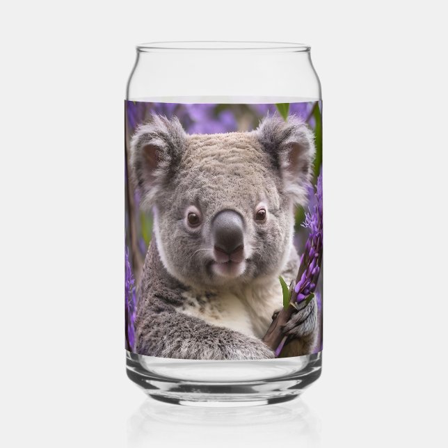 Vaso Con Forma De Lata Purple Jacaranda Koala Bear, (Anverso)