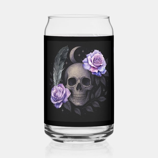 VASO CON FORMA DE LATA PURPLE SKULL (Reverso )