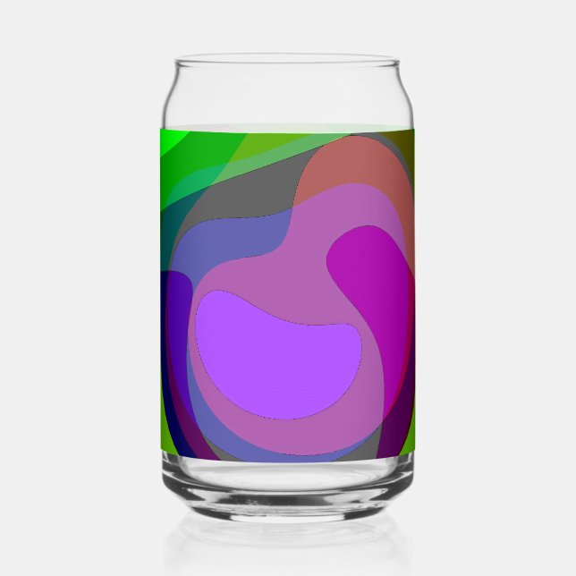 Vaso Con Forma De Lata Púrpura Y Verde 403 (Anverso)