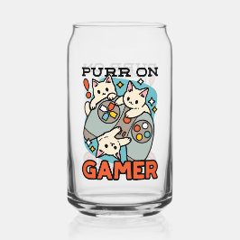 Vaso Con Forma De Lata Purr on Gamer - Diseño de juegos para gatos