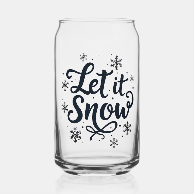 Vaso Con Forma De Lata Que nieve, Navidad en invierno (Anverso)