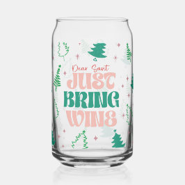 Vaso Con Forma De Lata Querido Papá Noel, trae vino