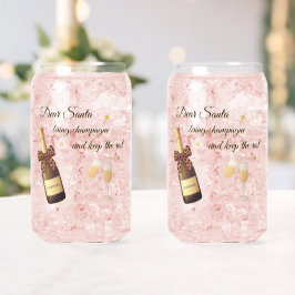 Vaso Con Forma De Lata Querido Santa Champagne Design
