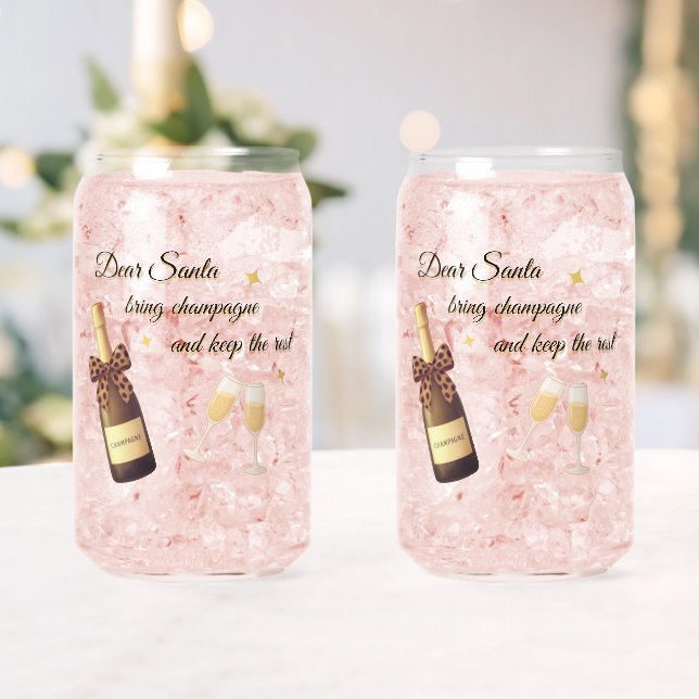Vaso Con Forma De Lata Querido Santa Champagne Design (Insitu (Boda))