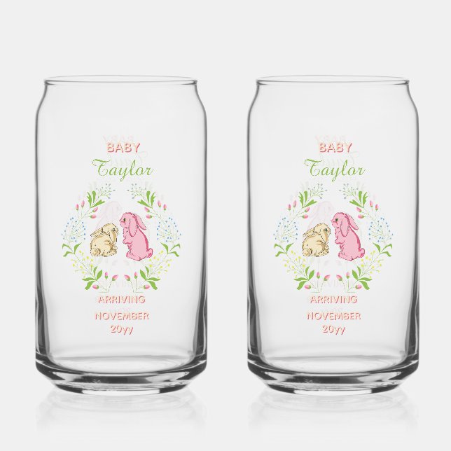 Vaso Con Forma De Lata Rabbit Wreath Soda Glass (Anverso)