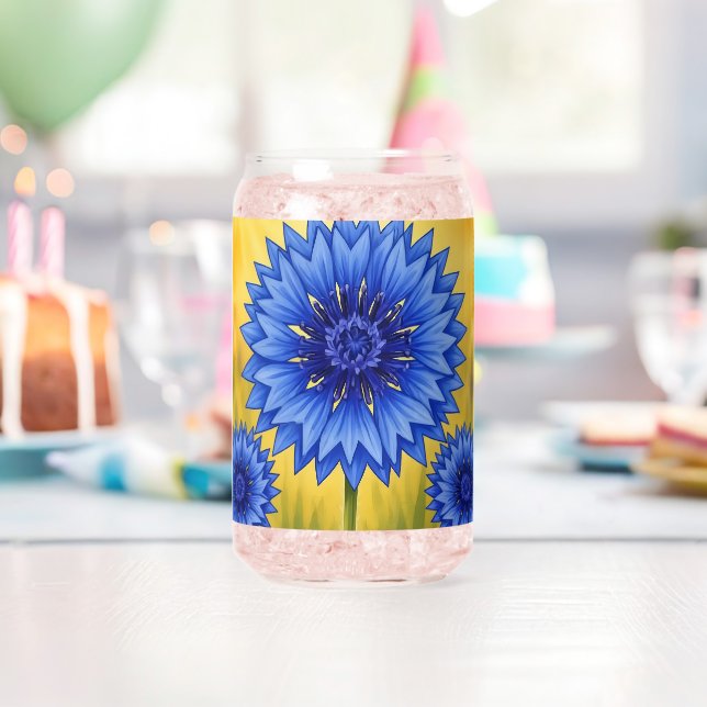 Vaso Con Forma De Lata Radiant Petal: Aciano Azul (Insitu (Cumpleaños))